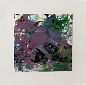 7-Mini collage 65, mixed media on paper, 4 x 4 inches, Unframed
