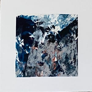 7-Mini collage 59, mixed media on paper, 4 x 4 inches, Unframed