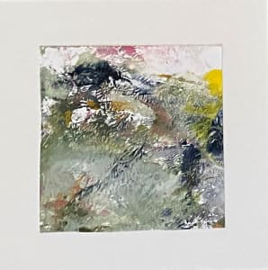 7-Mini collage 69, mixed media on paper, 4 x 4 inches, Unframed