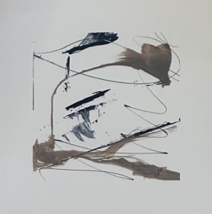9-Maquette 11, 2022, Acrylic on paper, 4 x 4 inches