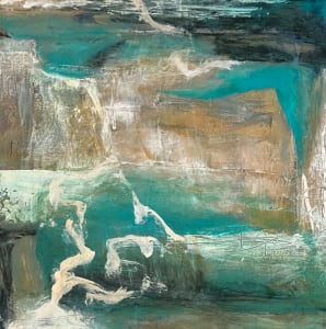 3-Soaring along 3, 2018, Acrylic on canvas, 12 x 12 inches