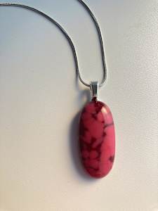 Fused glass pendant #194