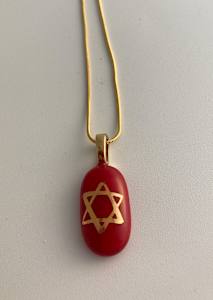 Fused glass pendant #223