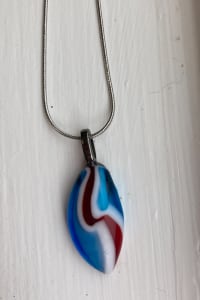 Fused glass pendant #130