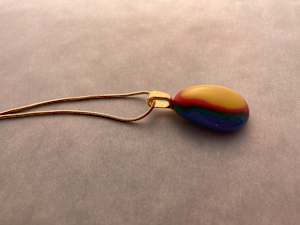 Fused glass pendant #122