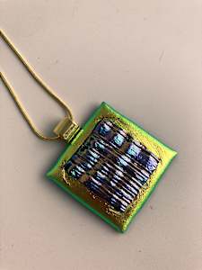 Fused glass pendant #245