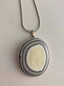 Fused glass pendant - The Halo #255