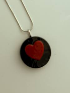 Fused glass pendant #298