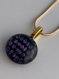 Fused glass pendant #173