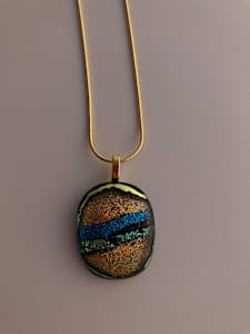 Fused glass pendant #181