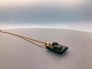 Fused glass pendant #191