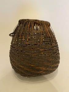 Globular ikebana basket