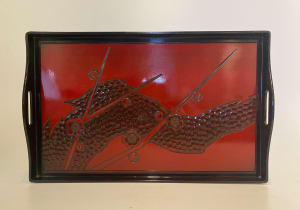 Serving tray with handles