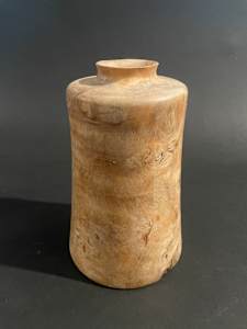Small wooden ikebana vase