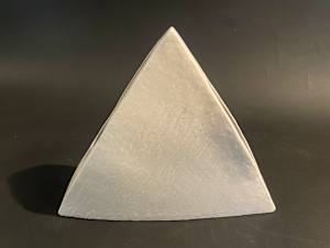 Triangular ceramic ikebana vase