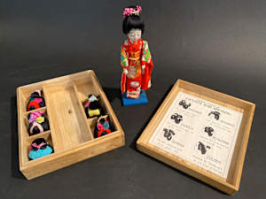 Toy doll with 6 wigs in box