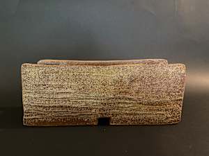 Rectangular ceramic ikebana vase