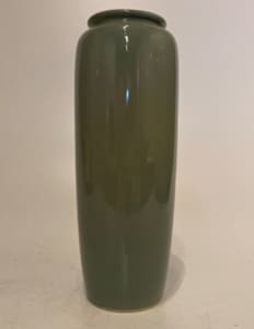 Tall celadon ceramic ikebana vase