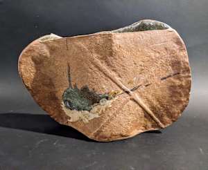 Slab-built ceramic ikebana vase
