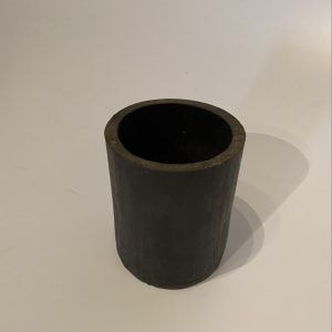 Black tubular ikebana vase
