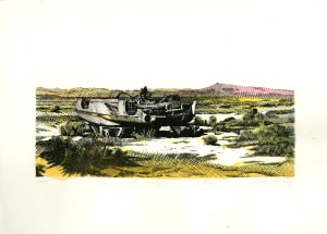 Merc at Sulphur October 1974 (color)