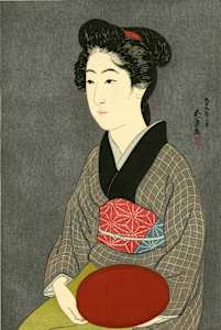 Portrait of Onao, a Maid at the Matsuyoshi Inn, Kyoto (Waitress with a Red Tray)