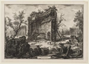 Veduta degli Avanzi delle Fabbriche del Secondo Piano delle Terme di Tito, (Remains of the second floor of the baths of Titus)