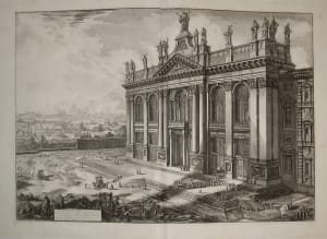 Veduta della Facciata della Basilica di S. Giovanni Laterano..., (View of the façade of St. John Lateran)