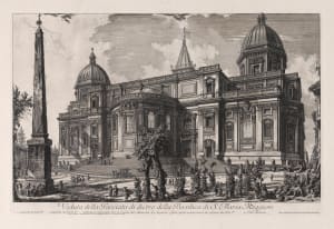 Veduta della Facciata di dietro della Basilica di S. Maria Maggiore (Rear view of the basilica of S. Maria Maggiore)
