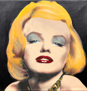 Marilyn Monroe on black