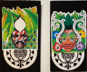 Male and Female with Ankh