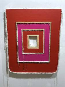 Triple Inverted Reversed Painting (red oxide inside magenta inside red oxide)