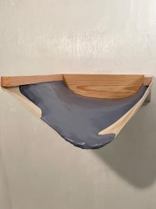 Foreshortened  Painting (blue/grey gestural)