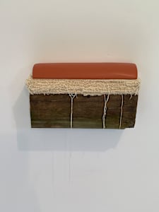 Bed Painting (burnt peach, horizontal curve)