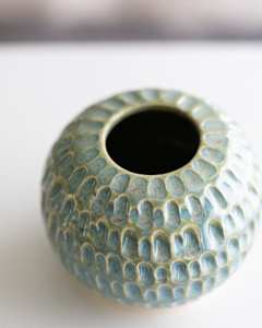 Turquoise sphere vase