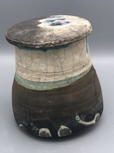 Lidded Raku Vessel