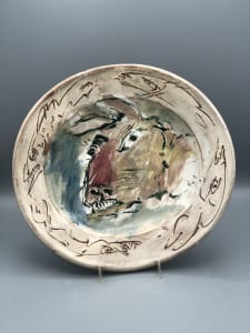 Platter with Ambiguous Creature and Fish