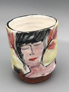 Yunomi with Woman and Bird