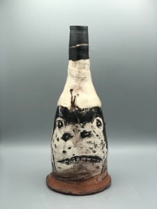 Frog and Pig Bottle Vase