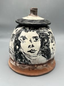 Lidded Jar with the Usual Suspects