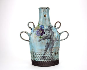 Blue Vase with Demon Lady