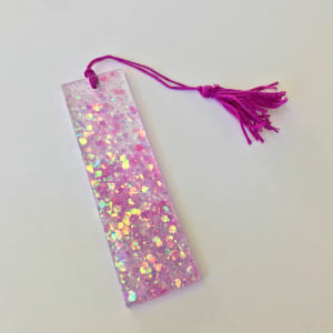 Pink Glitter Bookmark