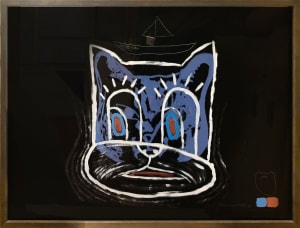 Untitled (Blue Cat, Boat & Heart)