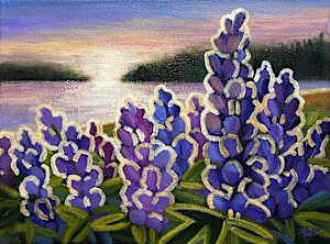 Sunlit Lupins
