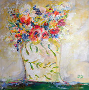 Green Leafy Vase