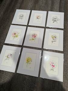Inked Peonies (Matted)