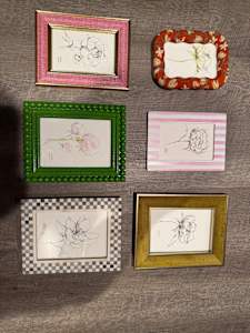 Inked Peonies (Framed)