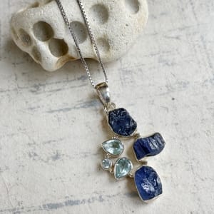 Tanzanite & Blue Topaz Sterling Necklace