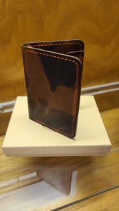 Italian Tan Camo Vertical Bifold Wallet