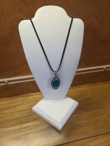 Neon Apatite in Silver-Plated Enameled Copper Wire